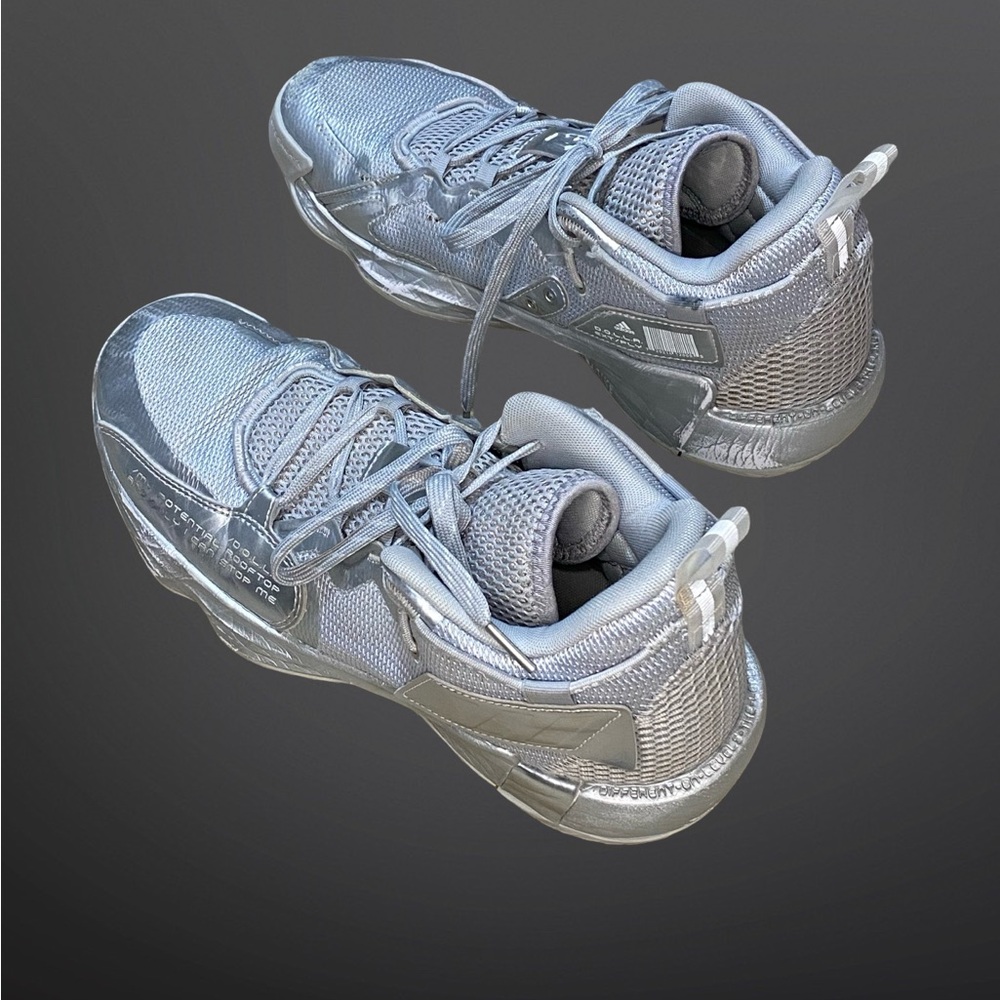 Menโs Adidas Dame 7 EXTPLYโ Silver Metallic Size 10
